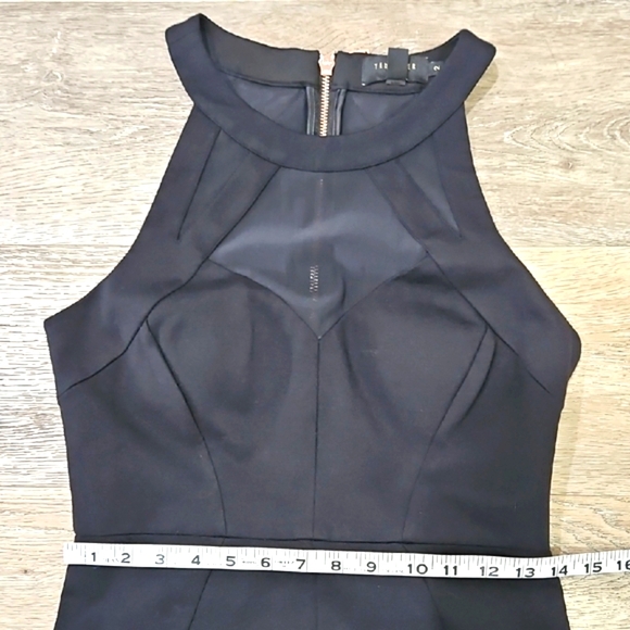 Ted Baker London Black Mesh Bodycon Dress Size 2 - Picture 9 of 12